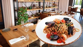 Restaurace DiNuovo z Pohlreichova pořadu: Vyladěné carpaccio i linguine s mořskými plody, dojem trošku kazí jen příbory na stole