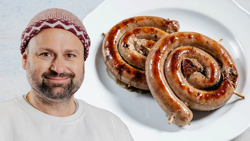 Řezník František Kšána ví, jak připravit vinnou klobásu tak, aby nepopraskala.