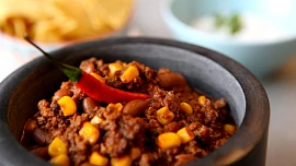 Mexické chilli con carne: Texaské jídlo s masem a fazolemi skvěle zasytí, zahřeje a potěší milovníky ostrých chutí