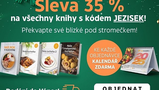 Vánoční nadílka na poslední chvíli: Toprecepty nabízí 35% slevu na kuchařky a k nim i kalendář na rok 2025 zdarma