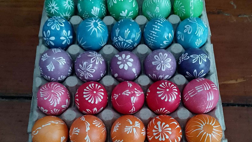 Barvená velikonoční vejce