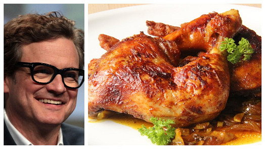 Jídelní rozmary slavných: Colin Firth miluje arabské mezze a sám připravuje indická jídla, třeba tohle kuře tandoori