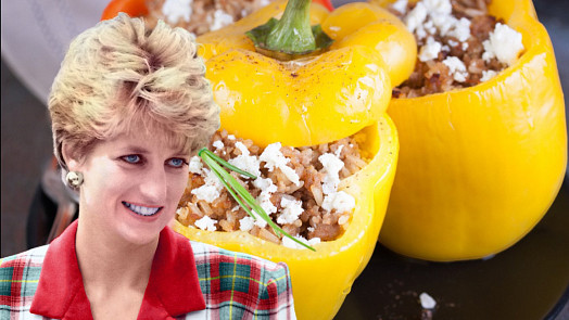 Královské chutě: Princezna Diana ujížděla na paprikách plněných směsí z vařené rýže, cuket a žampionů a posypaných parmazánem