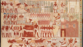 Na hostině u egyptských faraonů: Podávali se pečení voli, husy nebo holubi s chlebem a hosty občas zmohl alkohol