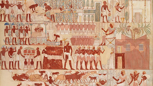 Na hostině u egyptských faraonů: Podávali se pečení voli, husy nebo holubi s chlebem a hosty občas zmohl alkohol