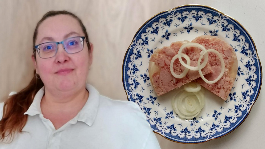 Šunková tlačenka s cibulí