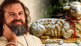 Jogurtový beránek Josefa Maršálka se vždy povede: Je mramorovaný, vláčný a provoněný kávou