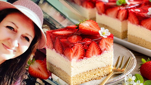 Low carb jahodové řezy od Hanky z Poděbrad: Voní vanilkou a mlsat je můžete zcela bez výčitek