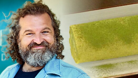 Nadýchaná matcha roláda podle Josefa Maršálka vypadá luxusně, přitom její příprava není vůbec složitá