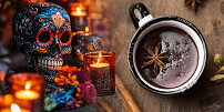 Mexická horká čokoláda se připravuje s vodou a chilli. Tradičně se podává na svátek mrtvých Día de Muertos