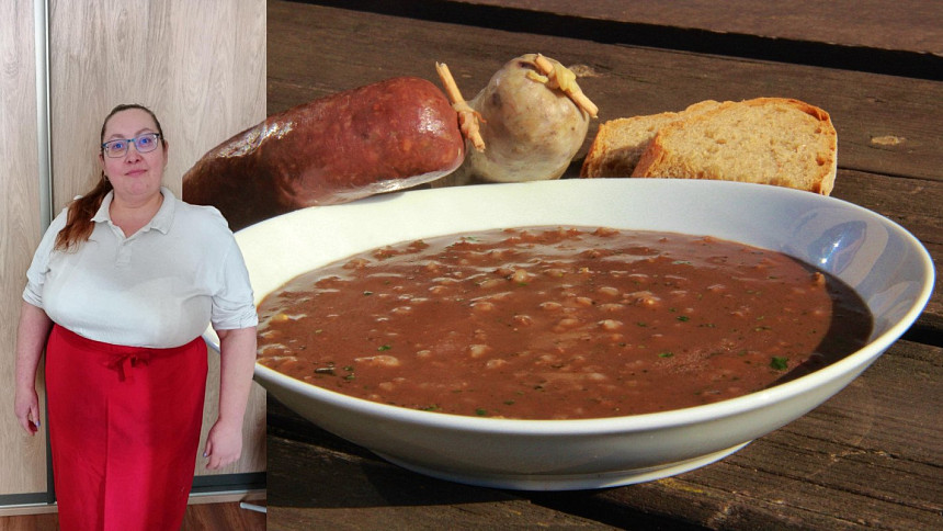 Pravá zabijačková polévka prdelačka