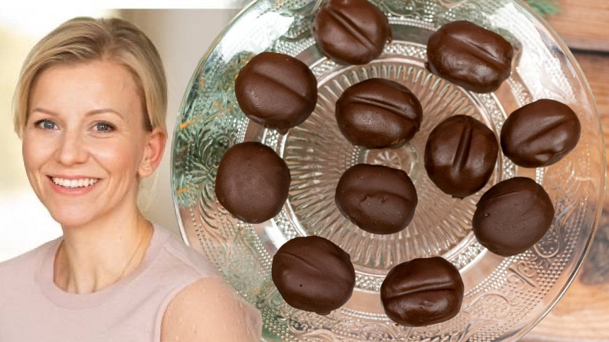 Kávová zrna podle receptu Ivety Fabešové: Nepečené cukroví voní rumem a kávou a snadno se dělá