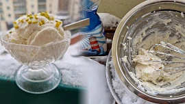 Jogurtová balkónovka: Virální zmrzlinu na sněhu jen ze 2 surovin uděláte i na balkoně, bez míchání a rychleji