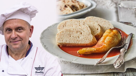Recept knedlíkového mistra Petra: Plněné papriky s rajskou a chalupnickým knedlíkem chutnají fantasticky