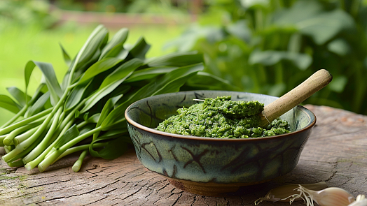 Domácí pesto z medvědího česneku jen z pár ingrediencí: Hodí se do rizota i k masu a při správném skladování vydrží až půl roku