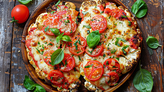 Hitem internetu je květákový steak s rajčaty a mozzarellou: Chutná skoro jako pizza, ale je mnohem zdravější