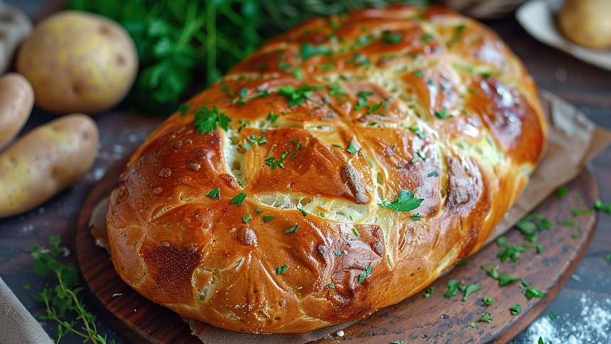 Bramborový chléb je vynikající, lehce nasládlou alternativou k tomu klasickému.