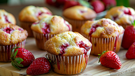 Jak na rychlé a výtečné jahodové muffiny? Stačí jednoduchý recept, pár ingrediencí a do hodiny máte sladkou lahůdku na stole