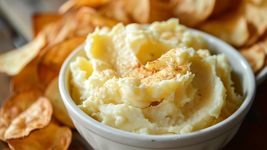 Bramborová kaše jde připravit i s obyčejných chipsů.