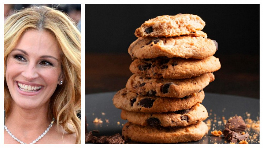 Jídelní rozmary slavných: Herečka Julie Roberts miluje obyčejný chléb a nikdy se nevzdá těchto vláčných sušenek s čokoládou