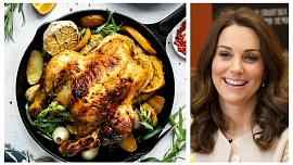 Pečené kuře, karamelový pudink i sushi. Na čem si ráda pochutnává vévodkyně Kate?