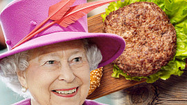 Královské chutě: Po královně Alžbětě II. byl pojmenován „Ma'amburger“. Jedla ho vždy bez housky, zato s brusinkovým kompotem