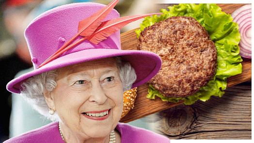 Královské chutě: Po královně Alžbětě II. byl pojmenován „Ma'amburger“. Jedla ho vždy bez housky, zato s brusinkovým kompotem