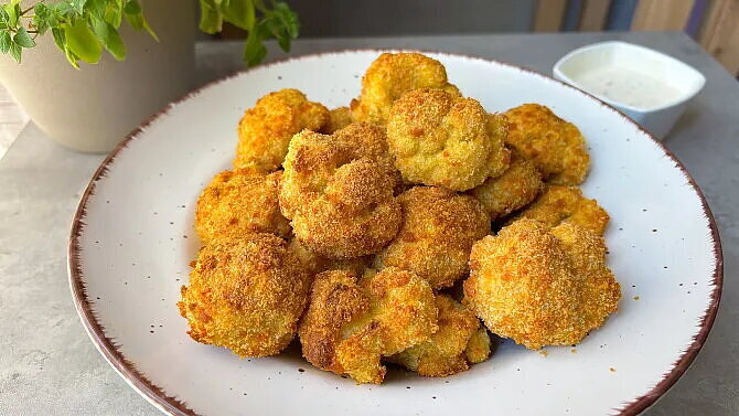 Křupavý květák v horkovzdušné fritéze: Rady k předvaření i obalování