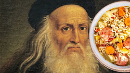 Jídelní rozmary slavných: Leonardo da Vinci zapisoval, co jedl, míchal si koktejl s růžemi a nikdy neodolal vydatné polévce minestrone