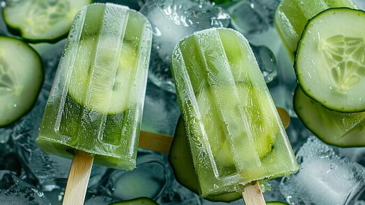 Osvěžující nanuky ze salátové okurky: Lehký letní dezert s citronem a medem