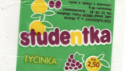 Retro okénko: Tyčinka Studentka stála kdysi 2,50 Kčs. Dobrota plná rozinek byla první zdravou, dnešními slovy „fitness“ tyčinkou