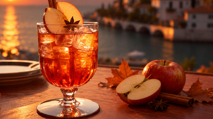 Podzimní verze Aperol Spritzu s jablky