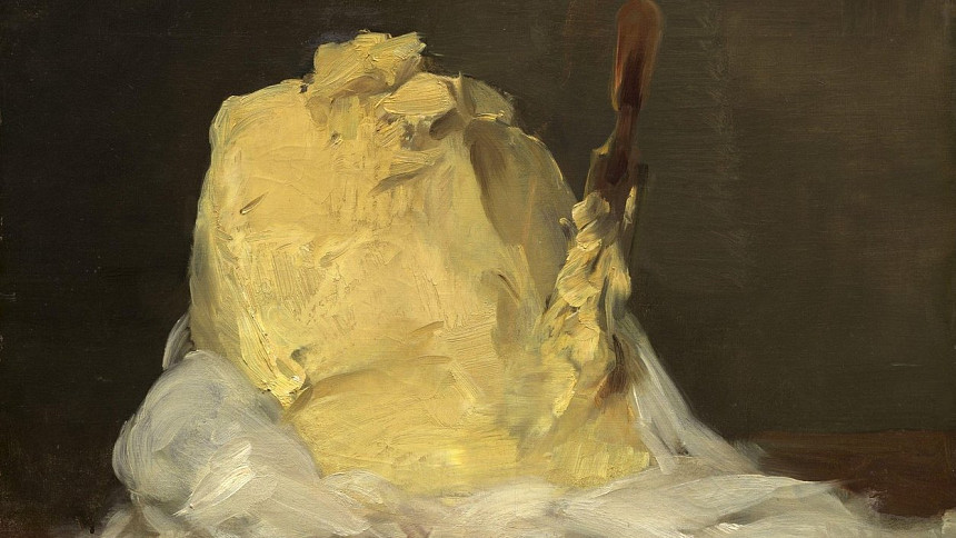 Máslo bylo inspirací i malířům, na snímku obraz od Antoine Vollon, 1833 - 1900