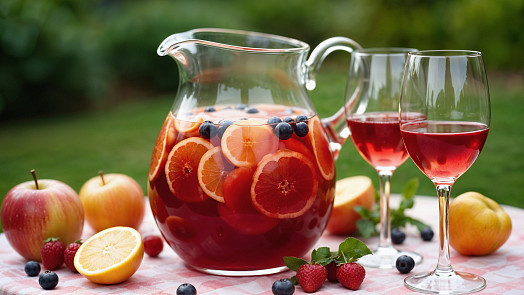 Ovocná sangria bez kapky alkoholu: Osvěžující letní nápoj plný ovoce pro celou rodinu