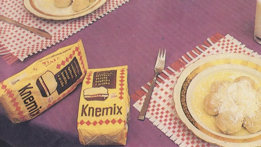 Retro okénko: Knemix aneb směs na knedlíky v prášku stála 3,60 Kč a připravit se z ní daly třeba i sladké smaženky