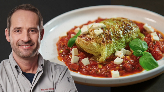 Rajská omáčka s plněným kapustovým listem podle Marka Fichtnera: Bezmasá varianta oblíbené klasiky chutná perfektně