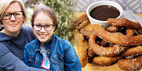 Náš život s celiakií: Bezlepkové churros pro Áňu. Snadno se dělají a skvěle chutnají s čokoládovým krémem