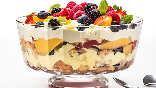 V Peče celá země se bude vrstvit: Anglický dezert trifle sází na efektní vzhled a nesčetně kombinací chutí