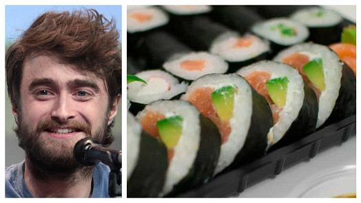 Jídelní rozmary slavných: Filmový Harry Potter, herec Daniel Radcliffe ujíždí na sladkém a miluje jednoduše připravené sushi
