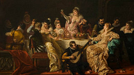 Vánoční hodování v době renesance: Šlechta měla na stole 39 jídel, mimo jiné pečené skřivánky a „dítě s pudinkem v břiše“
