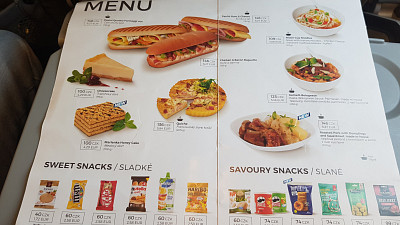 Nabídka palubního menu Zdroj: Šárka Adámková, Toprecepty