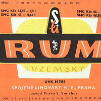 Staré etikety tuzemských rumů Zdroj: se souhlasem Retro muzeum Brno