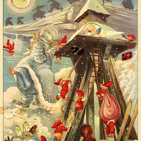 Starý švédský adventní kalendář Zdroj: Wikimedia Commons, By Puck Karlström, Gotlands museum - https://digitaltmuseum.se/0210213434316/adventskalender-julkalender, CC BY 4.0