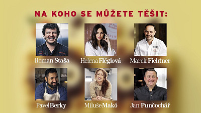 Na Apetit pikniku 2025 představí své kulinářské umění Helena Fléglová, Pavel Berky, Jan Punčochář nebo Roman Staša. Zdroj: se souhlasem Apetit piknik
