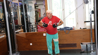 Jiří Krampol ve fitness centru v roce 2021 Zdroj: Profimedia