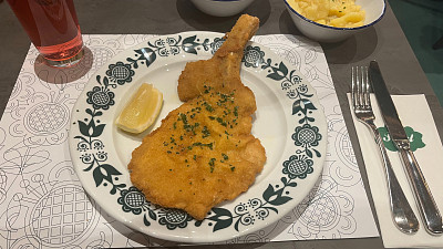 Na krásném talíři dostanete krásný řízek. Zdroj: Vilém Besser, Toprecepty