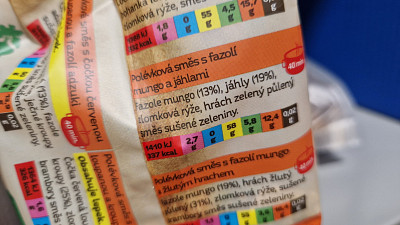 Ukázka luštěninové směsi v Kauflandu