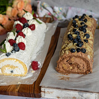 2x piškotová roláda Zdroj: Toprecepty