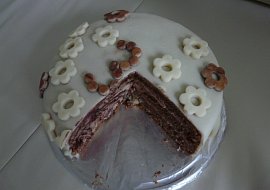 mramorový s čokoládovým krémem a banánama