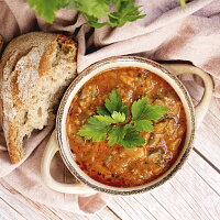 Polévka z hlívy ústřičné à la dršťková